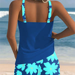 Emma | Flower Print U-Neck Tankini