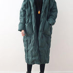 2025 Warm Yellow Down Coat original design literary retro overcoat