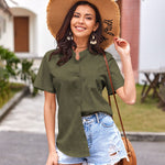 Short Sleeve Blouses Lightweight Loose Top - Zeagoo (Us Only)