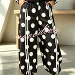 Napoleon Colorblock Polka Dot Zipper High Neck Chinese Style Buttons Pocket Sporty Jacket