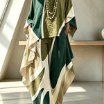 Geometric Pattern Color Blocking Irregular Slanted Set