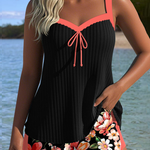 Chloe | V-Neck Printed Tankini