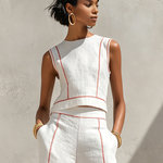 Victoria | Sleeveless Top & Wide-Leg Pants Set