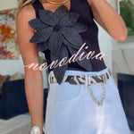 Flora 3D Beaded Floral Top