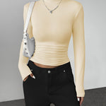 Zeagoo Womens Long Sleeve Shirts Mock Neck Basic Slim Fitted Tops