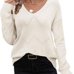Zeagoo Women's Knitted Jumper Elegant Pullover (DE Only)