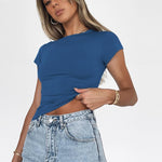 Zeagoo Women's T-Shirt Crew Neck Short Sleeve Crop Tops (DE Only)