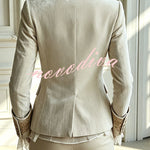 Aurelia Vintage Velvet Embroidered Blazer