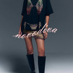 Nashville Night Out Colorful Tassel Bikini Fun Pattern Loose-fitting T-shirt