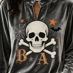 Spooky Season Velvet Long Sleeve Halloween Shirt