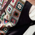 ã€�Weaving Kaleidoscopeã€‘Loose Patchwork Pullover Vest