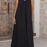 Solid Color Loose Sleeveless Casual Vacation Maxi Dress