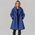 Flora | Oversized Contrast-Trim Coat