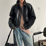 Short Vintage Leather Jacket