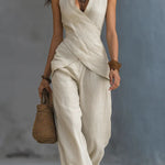 Coastal Muse Linen-Look Two-Piece Set