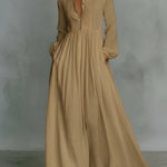 Harper White | Elegant Long Sleeve Maxi Dress For Women