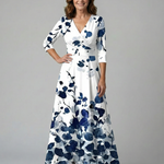 Celine | Cross Wrap Neck Midi Dress