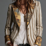 ROSALIA™ - ELEGANT BOHEMIAN STRIPE BLAZER