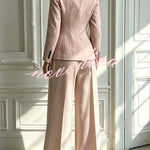 Minimalist Chic Tailored Blazer & Pleated Pant Suit