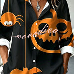 Fun Jack-O'-Lantern Face Orange Shirt