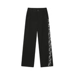 Embroidered Straight Trousers