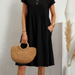 Isabella Moreau | Effortless Linen Midi Dress For Women