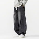 Japanese Retro Machete Denim Loose Wide-leg Harem Pants