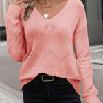 Zeagoo Womens Sweaters Long Sleeve Shirts Off Shoulder Crochet