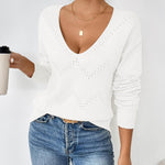 Zeagoo Women's Knitted Jumper Elegant Pullover (DE Only)