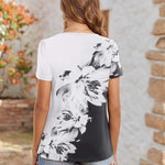 Zeagoo Women's Tunic Tops Short Sleeve Floral Boho Casual T Shirts