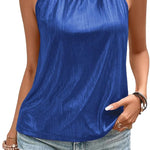 Zeagoo Glitter Tops Women's Halterneck Party Sequin Top (DE Only)