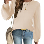 Zeagoo Womens Sweaters Fall Long Sleeve Shirts Ribbed Knit Outfits