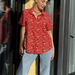Zeagoo Womens Button Down Shirts Rolled Cuffed Shirt