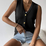 Zeagoo Womens Sweater Vest V Neck Button Down Shirts
