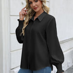 Zeagoo Womens Button Down Shirts Smocked Cuffed Blouse