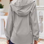 Zeagoo Rain Jacket Women Lightweight Waterproof Hooded Zip Raincoat