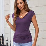 Zeagoo Womens Tank Tops Cute Tops V Neck Cap Sleeeve Tshirts