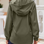 Zeagoo Rain Jacket Women Lightweight Waterproof Hooded Zip Raincoat