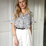 Zeagoo Womens Button Down Shirts Rolled Cuffed Shirt