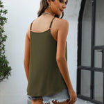 Zeagoo Womens Halter Neck Tank Tops Sleeveless Pleated Tops