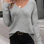 Zeagoo Womens Sweaters Long Sleeve Shirts Off Shoulder Crochet