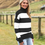 Zeagoo Women's Turtleneck Sweater Fall Winter Chunky Knitted Pullover