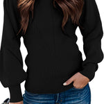 Zeagoo Women's Pullover Knitted Pullover Crew Neck Tops