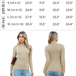Zeagoo Women's Turtleneck Sweaters Fitted Long Sleeve Shirts