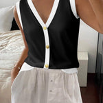 Zeagoo Womens Sweater Vest V Neck Button Down Shirts