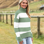 Zeagoo Women's Turtleneck Sweater Fall Winter Chunky Knitted Pullover
