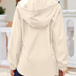 Zeagoo Rain Jacket Women Lightweight Waterproof Hooded Zip Raincoat