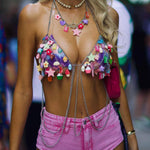 Holiday Colorful Candy Pendant Body Chain