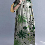 Italian Black V Neck Pockets Print Summer Holiday Dress Short Sleeve
