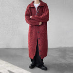 Retro Twist  Loose Over-the-knee Windbreaker Jacket